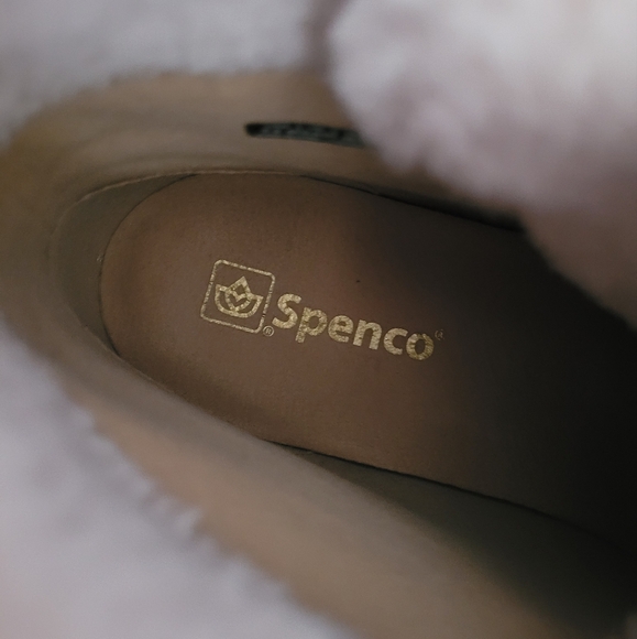 Women's Spenco Burgundy Boots with Fur Details, Size 7.5 - Picture 3 of 9